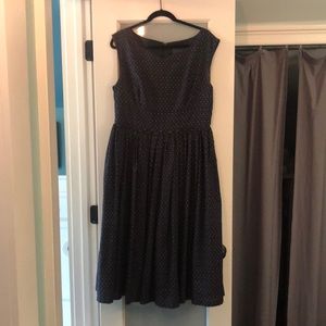 ModCloth Fabulous Fit and Flare Dress- Navy
